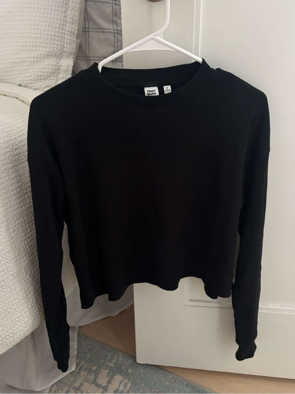 Aritzia Black Waffle Longsleeve